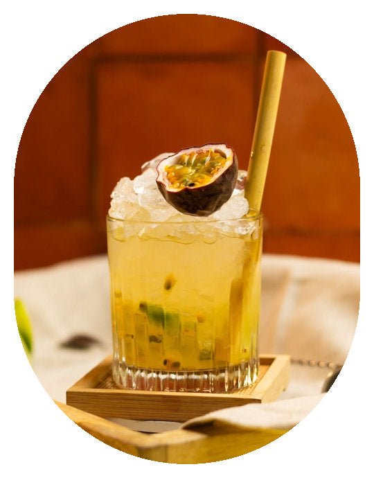 Brazilian Passion Fruit Caipirinha - Garnishes and Dreams