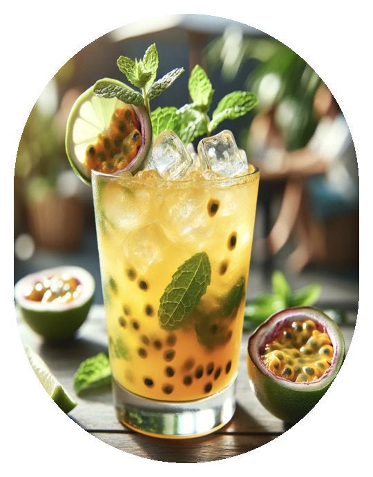 The Tropical Passion Fruit Mojito - Garnishes and Dreams