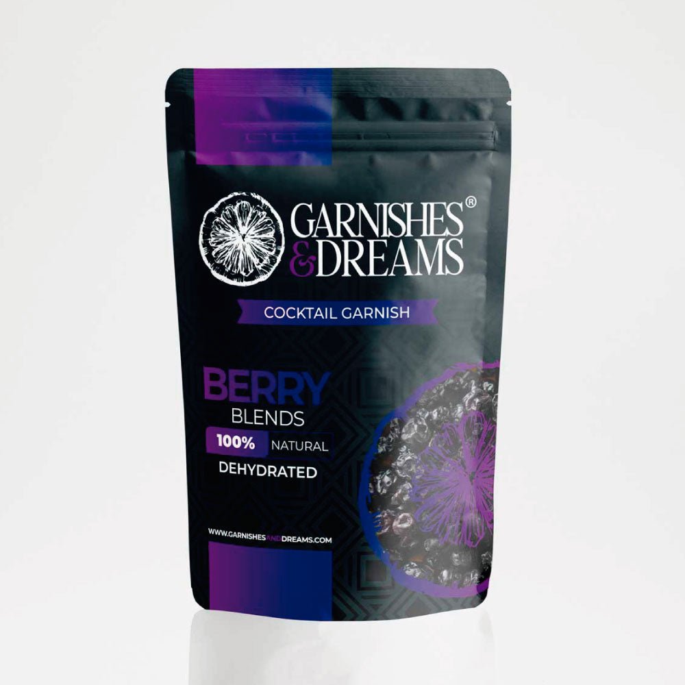 Exotic Berry Mix: Dehydrated Blueberries & Blackberries, Oven - Dried - Garnishes and Dreams