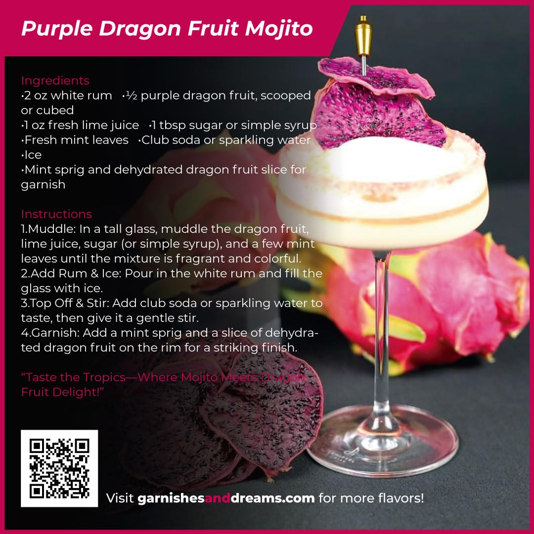 Purple Dragon Fruit - Garnishes and Dreams