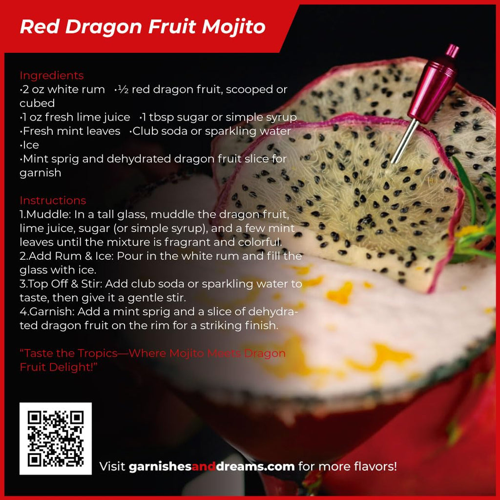 Red Dragon Fruit - Garnishes and Dreams