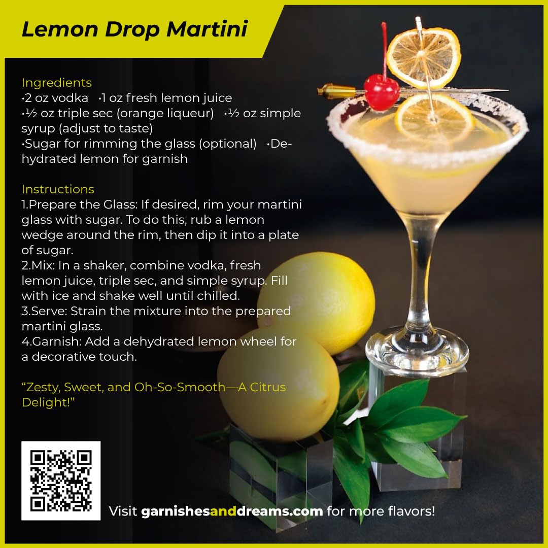 Yellow Lemon Slices - Garnishes and Dreams