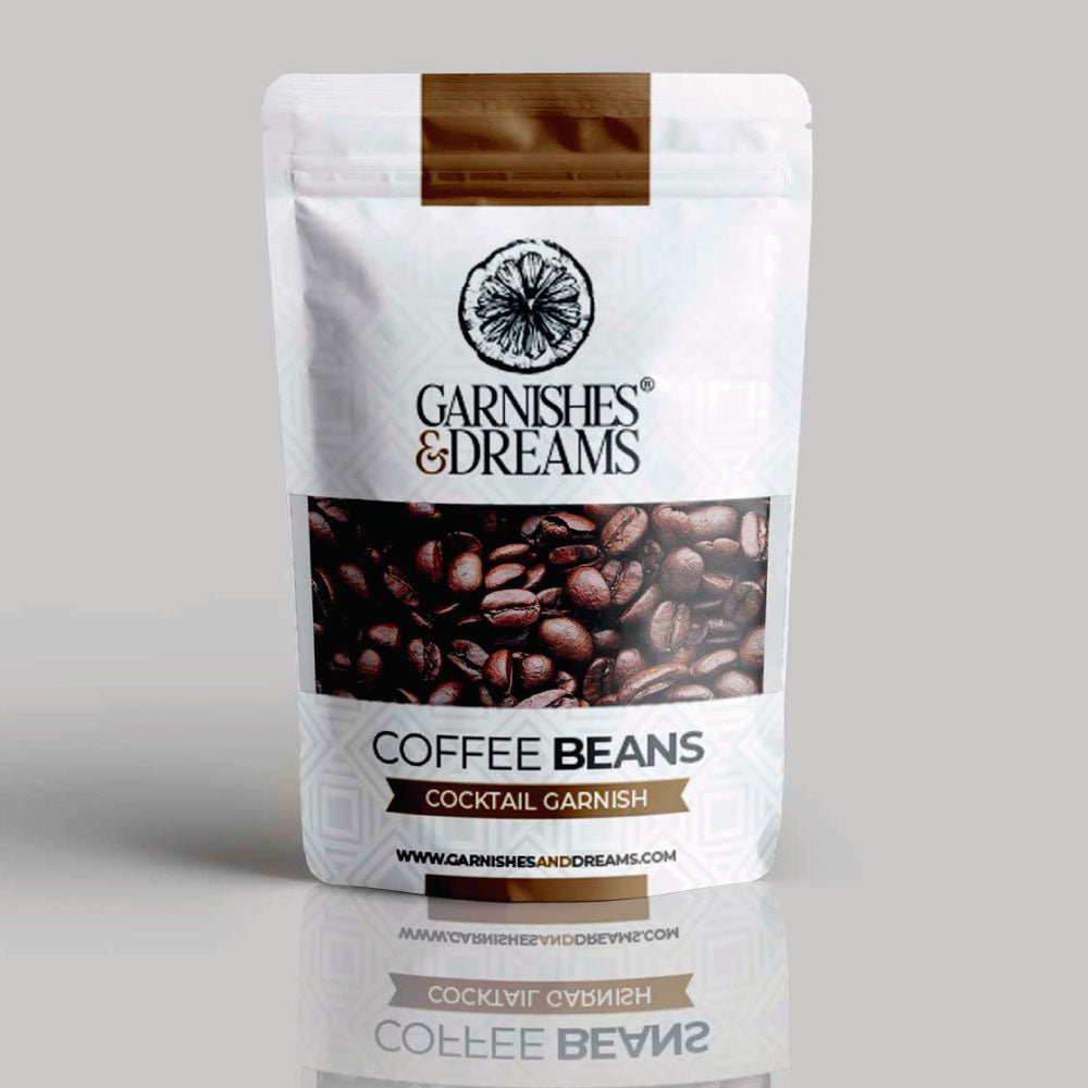 Garnishes & Dreams Whole Coffee Beans Garnish – 100% Natural Handcrafted Espresso Martini Floating Trio, Craft Cocktail Supplies (1oz) - Garnishes and Dreams