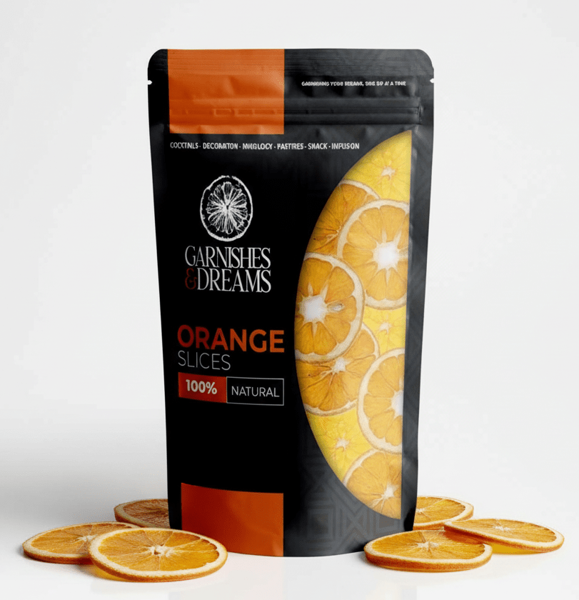 Garnishes & Dreams Dehydrated & Dried Orange Slices – Vibrant Citrus Fruit for Cocktails, Mixology, Baking & Grazing Boards, Natural Edible Garnish, No Sugar Added - Garnishes and Dreams