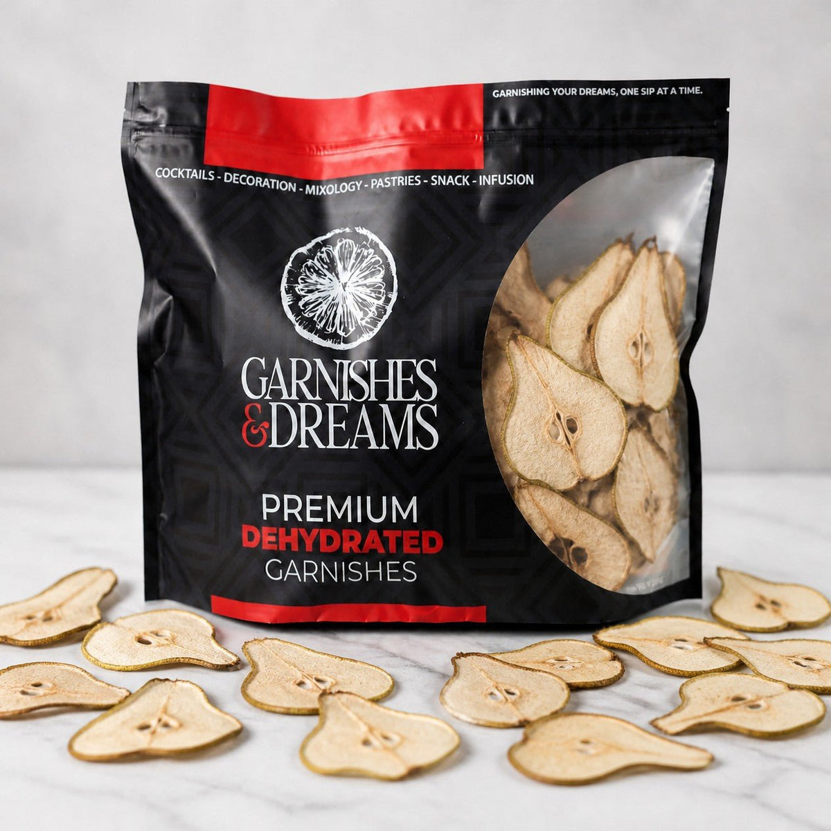 Garnishes & Dreams Dehydrated Pear Slices – Cocktail Garnish - Garnishes and Dreams